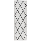 Vidaxl vloerkleed pamplona shaggy hoogpolig 80x250 cm crème en zwart