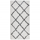 Vidaxl vloerkleed pamplona shaggy hoogpolig 100x200 cm crème en zwart
