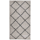 Vidaxl vloerkleed pamplona shaggy hoogpolig 60x110 cm beige antraciet
