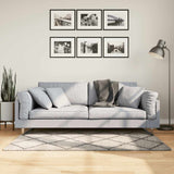 Vidaxl vloerkleed pamplona shaggy hoogpolig 80x150 cm beige antraciet