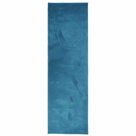 VidaXL Vloerkleed OVIEDO laagpolig 80x250 cm turquoise