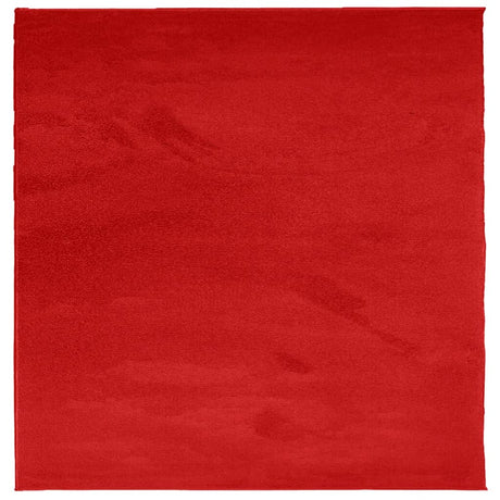 VidaXL Vloerkleed OVIEDO laagpolig 120x120 cm rood