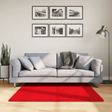Vidaxl vloerkleed oviedo laagpolig 120x120 cm rood