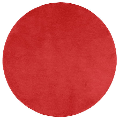 VidaXL Vloerkleed OVIEDO laagpolig Ø 120 cm rood