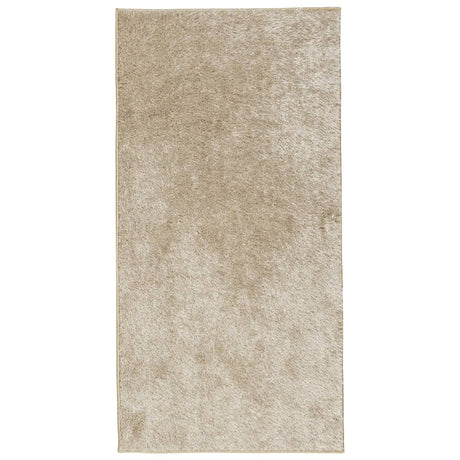 VidaXL Vloerkleed ISTAN hoogpolig glanzend 100x200 cm beige