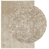 Vidaxl vloerkleed istan hoogpolig glanzend 140x200 cm beige