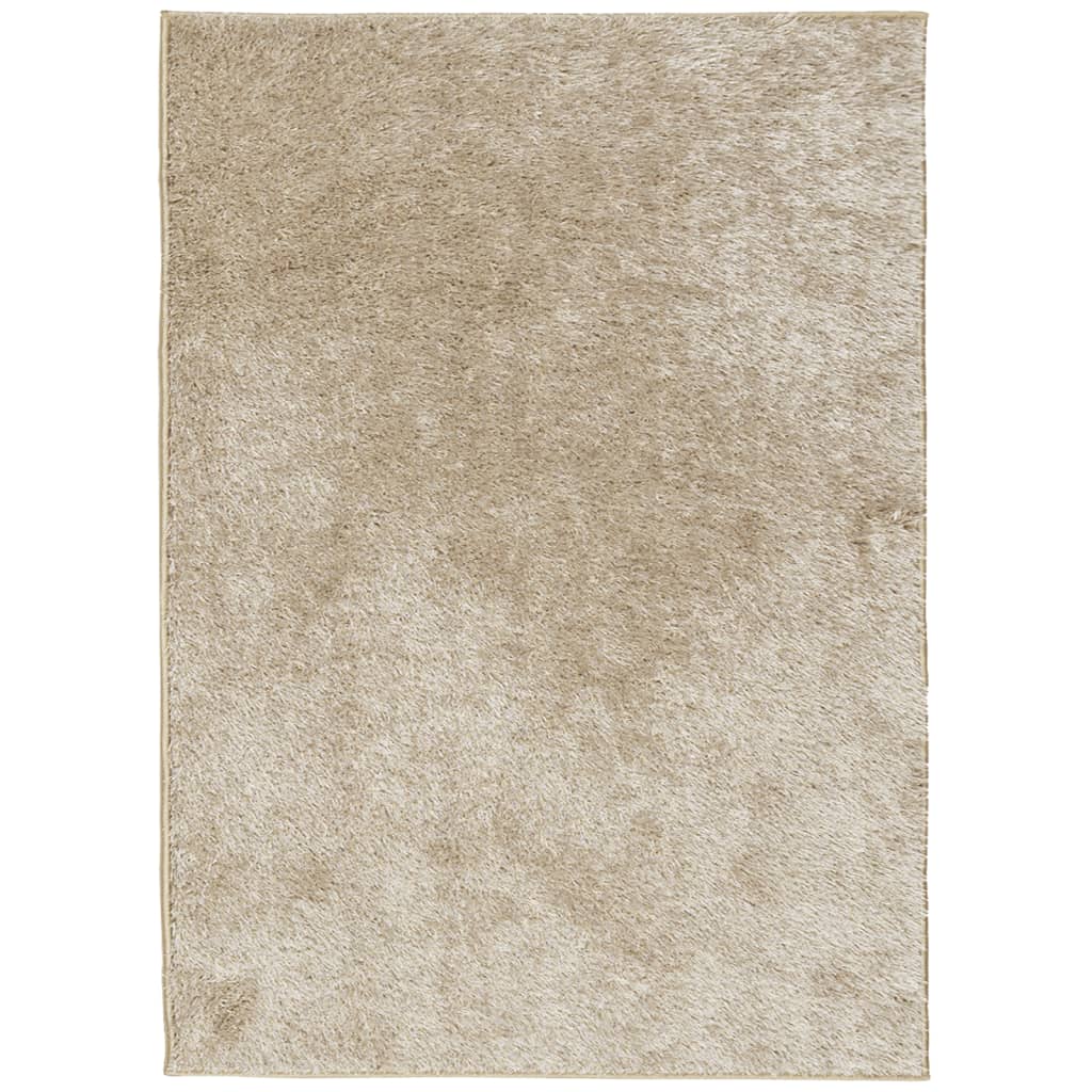 Vidaxl vloerkleed istan hoogpolig glanzend 200x280 cm beige