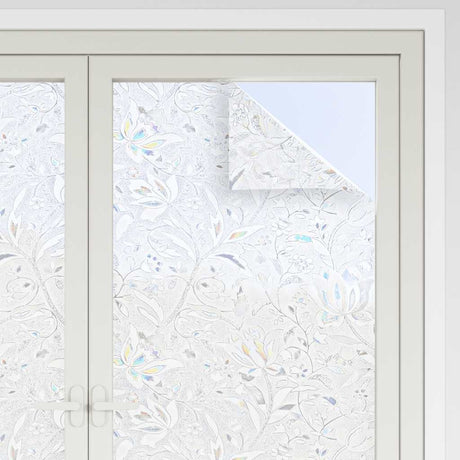 Vidaxl raamfolies 4 st mat bloemenpatroon pvc
