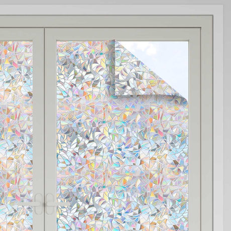 Vidaxl raamfolies 5 st mat 3d regenboogpatroon pvc