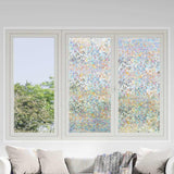 Vidaxl raamfolies 3 st mat 3d regenboogpatroon pvc