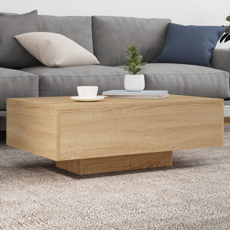 Vidaxl salontafel met led-verlichting 85x55x31 cm sonoma eikenkleurig