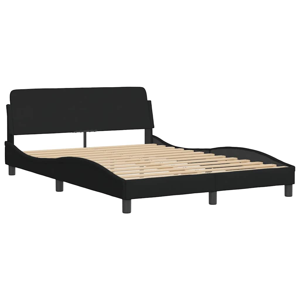 Vidaxl bedframe dover stof zwart 140x190 cm