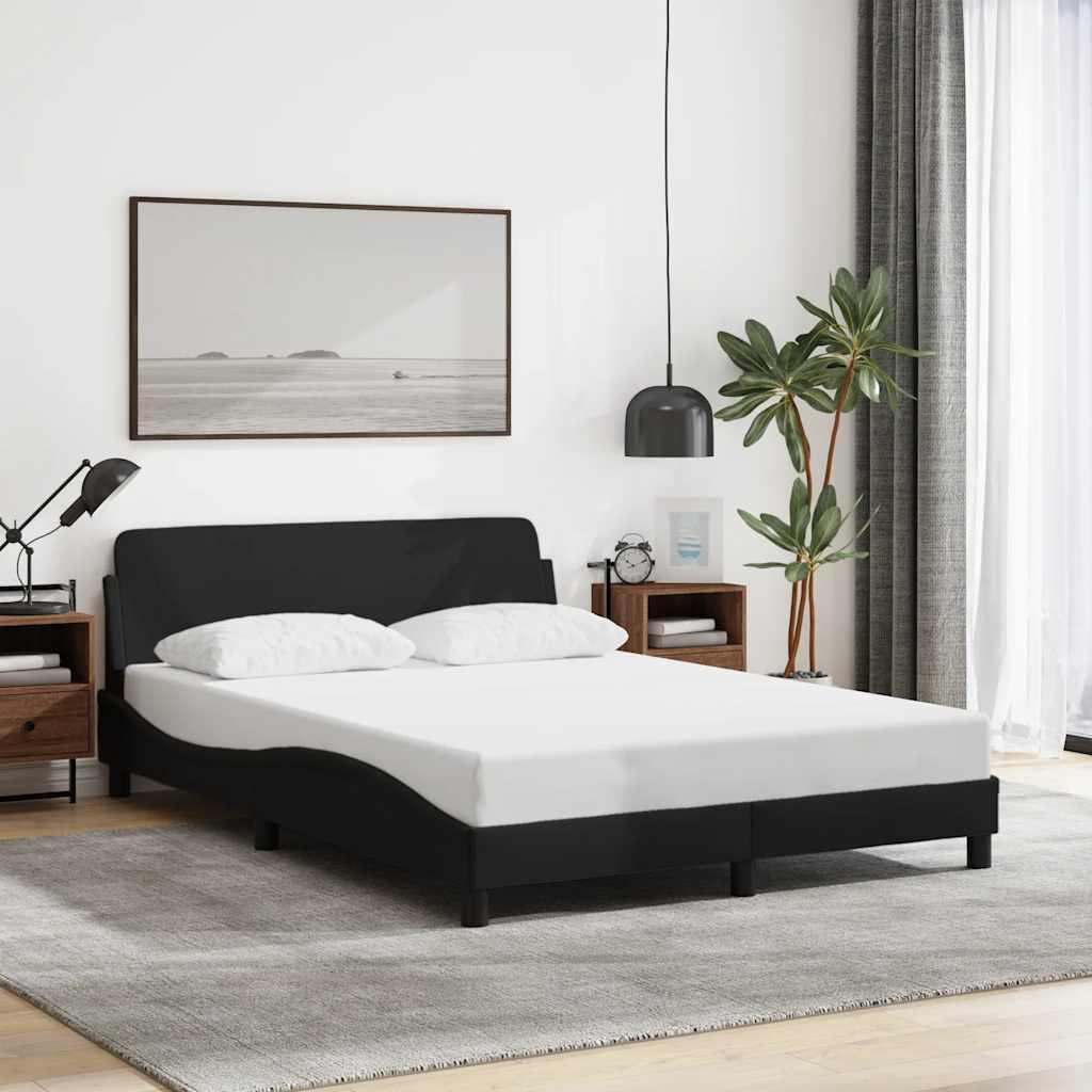 Vidaxl bedframe dover stof zwart 140x190 cm