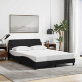 Vidaxl bedframe dover stof zwart 140x190 cm