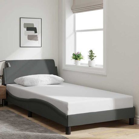Vidaxl bedframe dover stof donkergrijs 100x203 cm