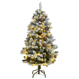 VidaXL Kunstkerstboom met scharnieren 150 LED's en kerstballen 150 cm