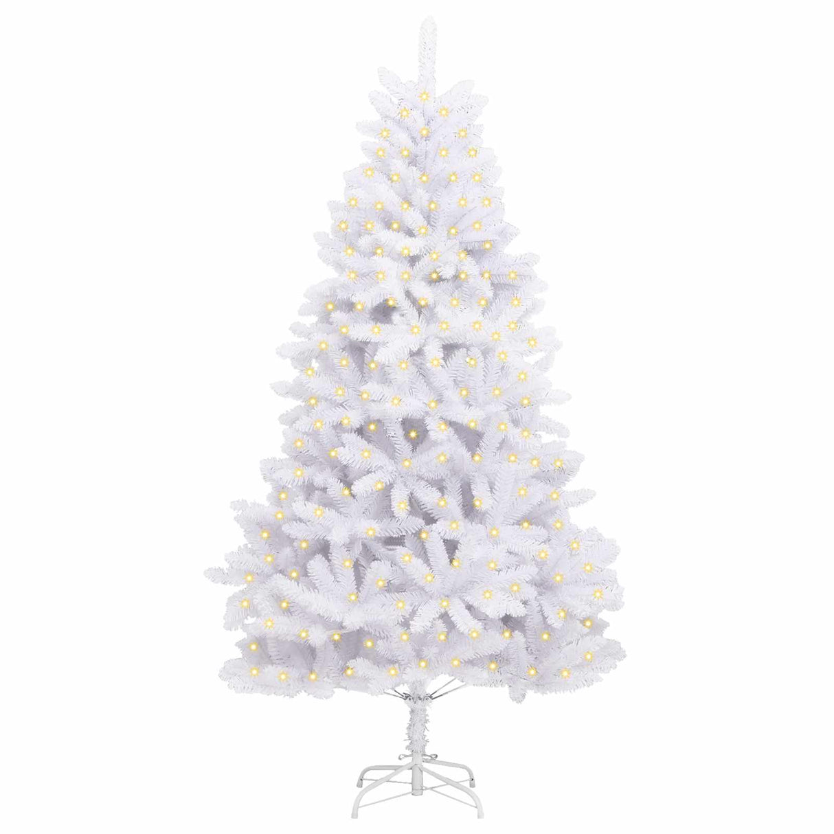 Vidaxl kunstkerstboom met 300 led wit 180 cm pvc en metaal
