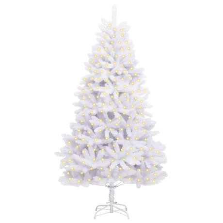 Vidaxl kunstkerstboom met 300 led wit 210 cm pvc en metaal