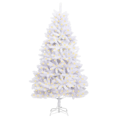 Vidaxl kunstkerstboom met 300 led wit 240 cm pvc en metaal