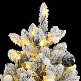 VidaXL Kunstkerstboom met scharnieren 300 LED's en kerstballen 180 cm