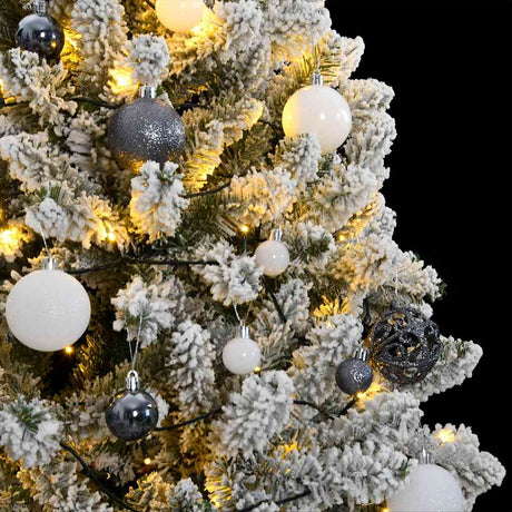 Vidaxl kunstkerstboom met scharnieren 300 led's en kerstballen 270 cm