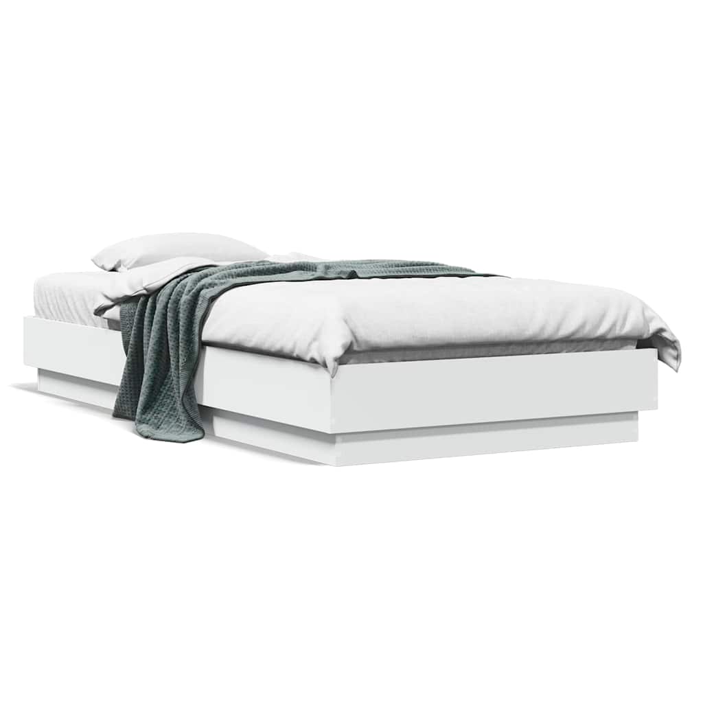 Vidaxl bedframe bewerkt hout wit 90x190 cm