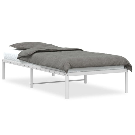 Vidaxl bedframe metaal wit 90x200 cm