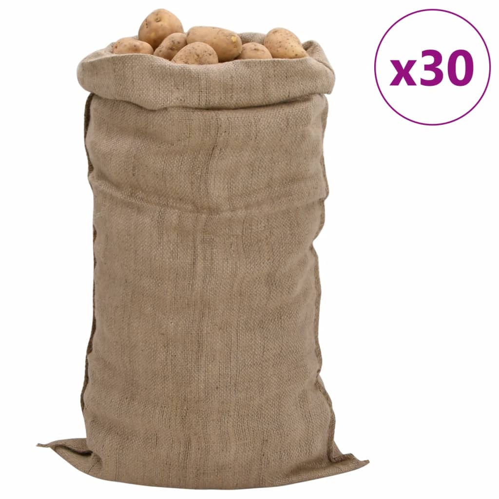 Vidaxl jutezakken 30 stuks 340 g m² 65x135 cm 100% jute