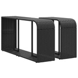 Vidaxl opbergschappen 2 st poly rattan zwart