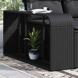 Vidaxl opbergplanken 2 st. zwart poly rattan