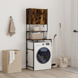 Vidaxl wasmachinekast 68x48,5x194 cm gerookt eikenkleurig