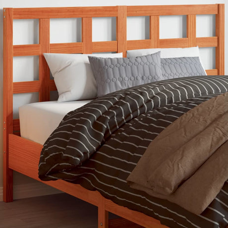 Vidaxl hoofdbord 135 cm massief grenenhout wasbruin