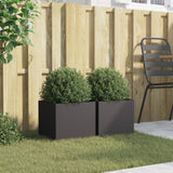Vidaxl plantenbakken 2 st 32x30x29 cm staal zwart
