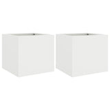 Vidaxl plantenbakken 2 st 32x30x29 cm staal wit