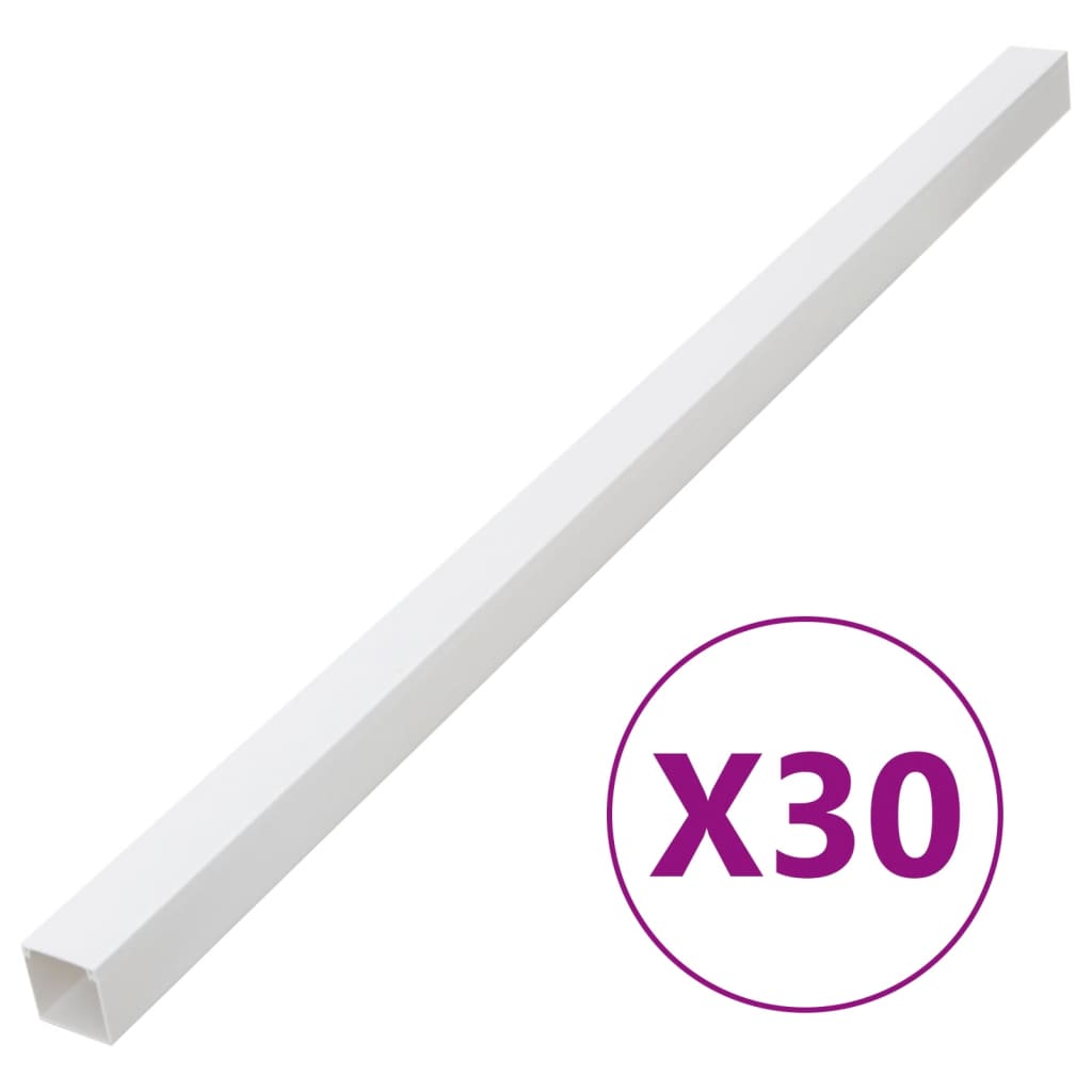 VidaXL Kabelgoot 40x25 mm 30 m PVC