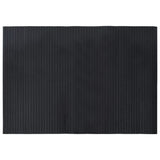 Vidaxl vloerkleed rechthoekig 70x100 cm bamboe zwart