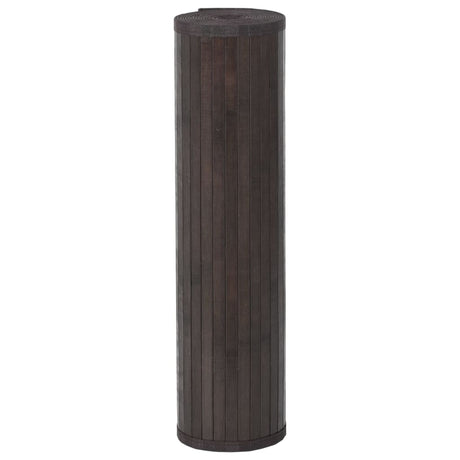 Vidaxl vloerkleed rechthoekig 60x100 cm bamboe donkerbruin