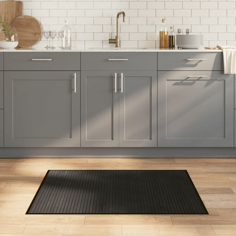 Vidaxl vloerkleed rechthoekig 70x100 cm bamboe zwart