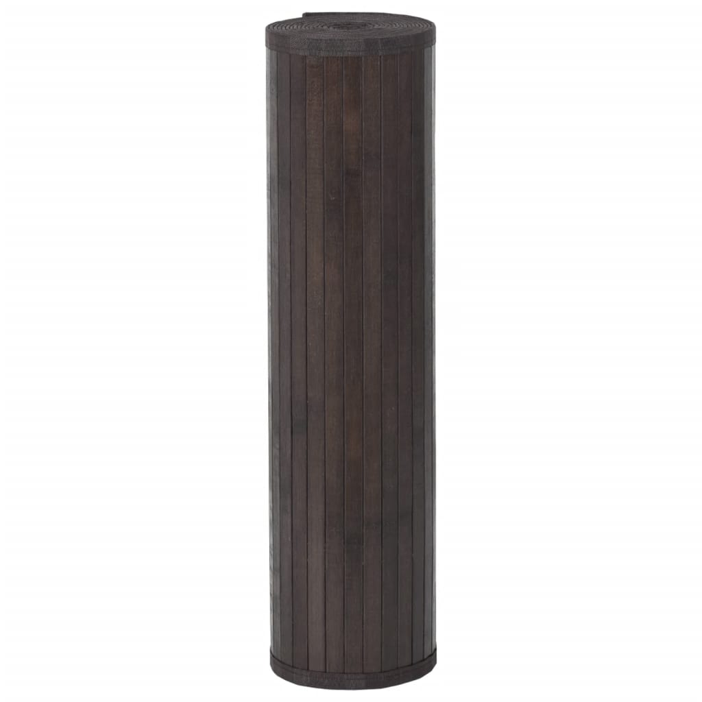 Vidaxl vloerkleed rechthoekig 70x200 cm bamboe donkerbruin