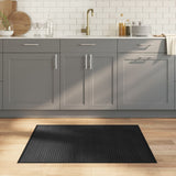 Vidaxl vloerkleed rechthoekig 80x100 cm bamboe zwart