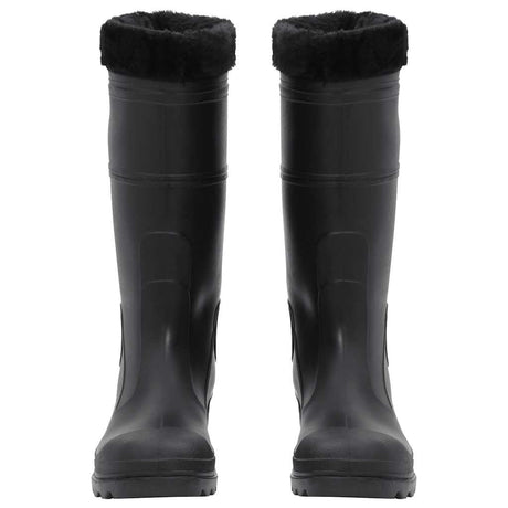Vidaxl regenlaarzen met verwijderbare sokken maat 41 pvc zwart
