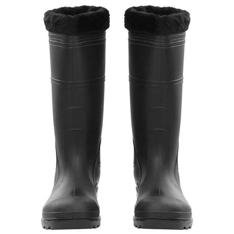 Vidaxl regenlaarzen met verwijderbare sokken maat 45 pvc zwart