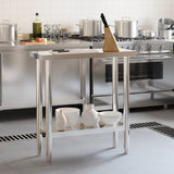 Vidaxl keukenwerktafel 82,5x30x85 cm roestvrij staal