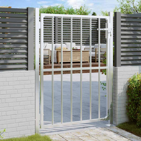 Vidaxl tuinpoort 100x145 cm roestvrij staal