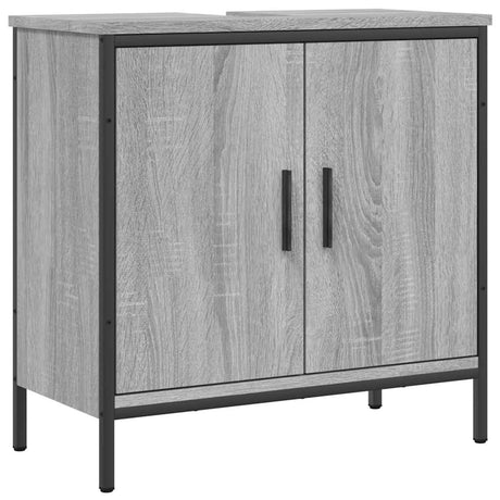 Vidaxl wastafelkast 60x30x60 cm bewerkt hout grijs sonoma eikenkleurig