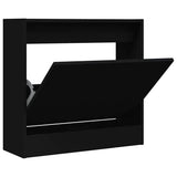 Vidaxl schoenenkast 60x21x57 cm bewerkt hout zwart