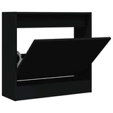 Vidaxl schoenenkast 60x21x57 cm bewerkt hout zwart