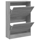 Vidaxl schoenenkast 60x21x87,5 cm bewerkt hout grijs sonoma eikenkleur