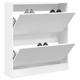 Vidaxl schoenenkast 80x21x87,5 cm bewerkt hout wit