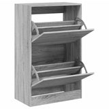 Vidaxl schoenenkast 60x34x96,5 cm bewerkt hout grijs sonoma eikenkleur